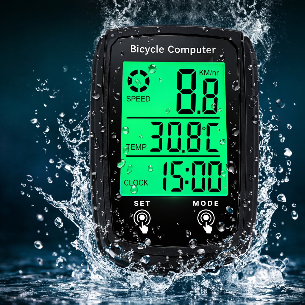 Bicycle Computer Speedometer with LCD Backlight