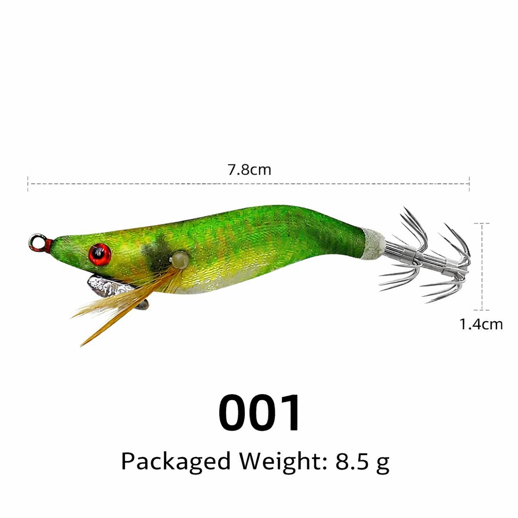 8PCS Luminous Squid Jig