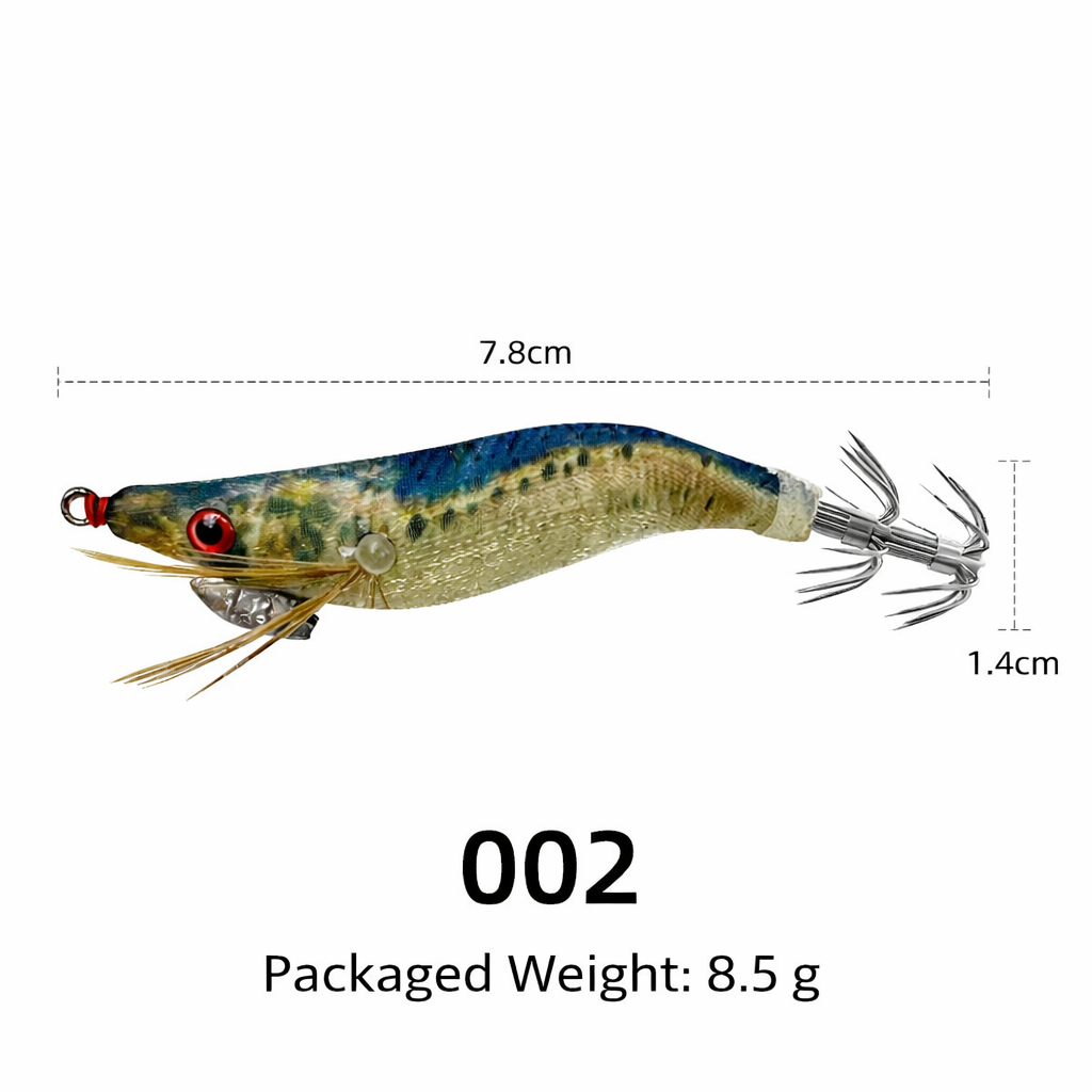 8PCS Luminous Squid Jig