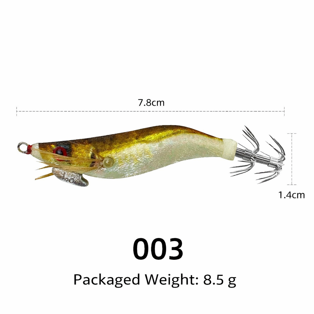 8PCS Luminous Squid Jig
