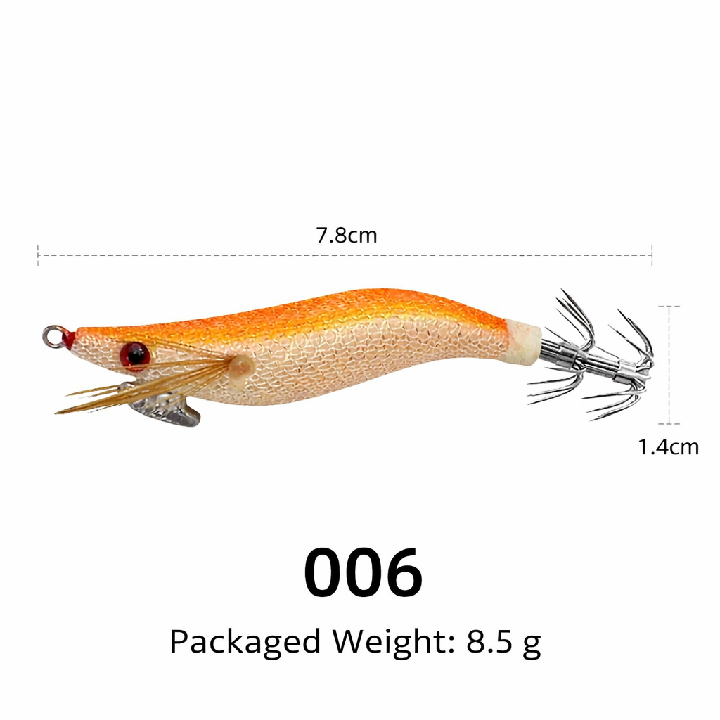 8PCS Luminous Squid Jig