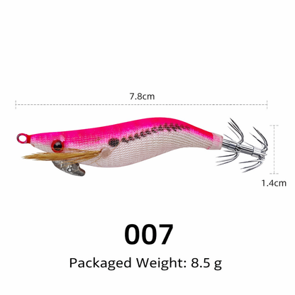8PCS Luminous Squid Jig