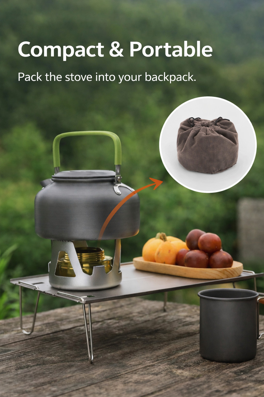 Portable Mini Alcohol Camping Stove