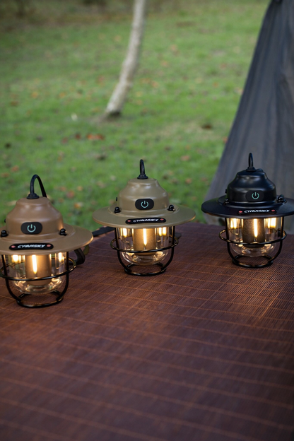 Vintage Rechargeable Camping Lantern USB Portable LED Light