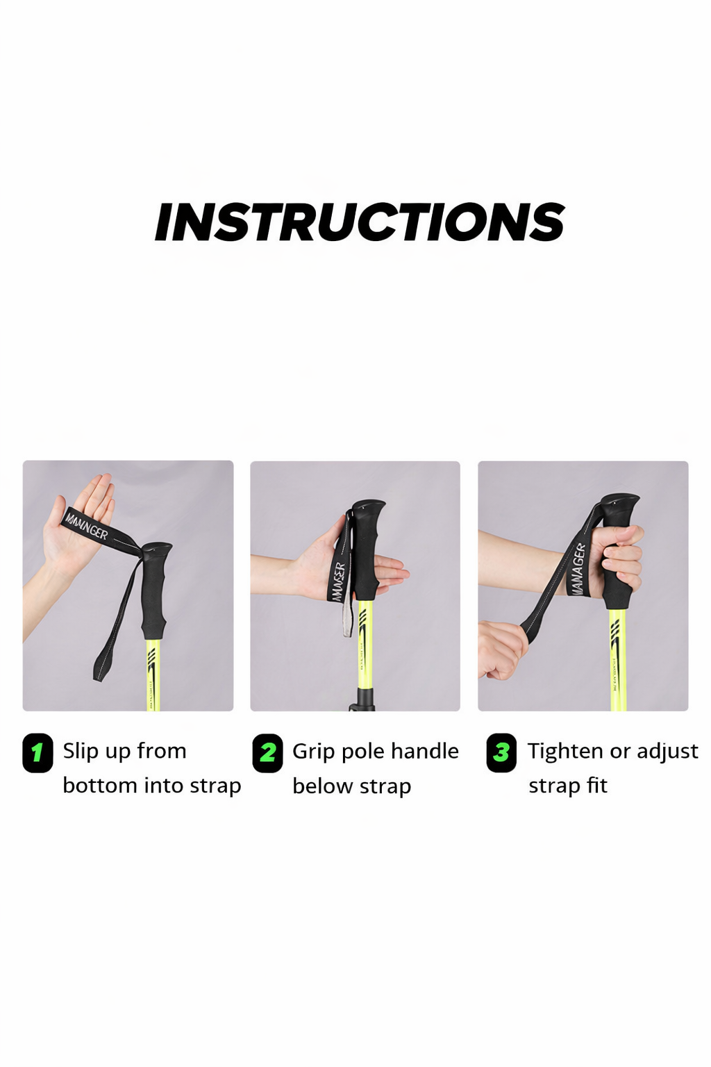 1 Pair Lightweight Collapsible Aluminium Trekking Poles for Hiking