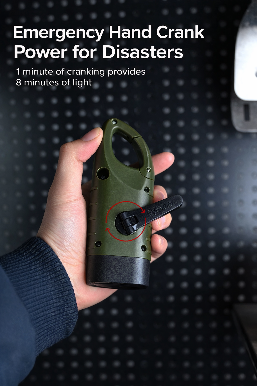 Solar Hand Crank Flashlight