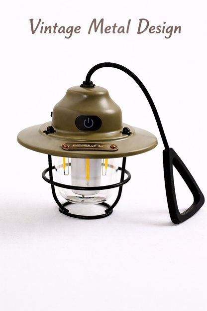 Vintage Rechargeable Camping Lantern USB Portable LED Light