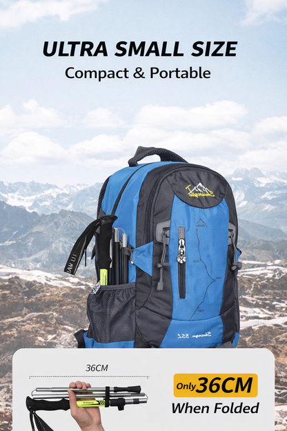1 Pair Lightweight Collapsible Aluminium Trekking Poles for Hiking