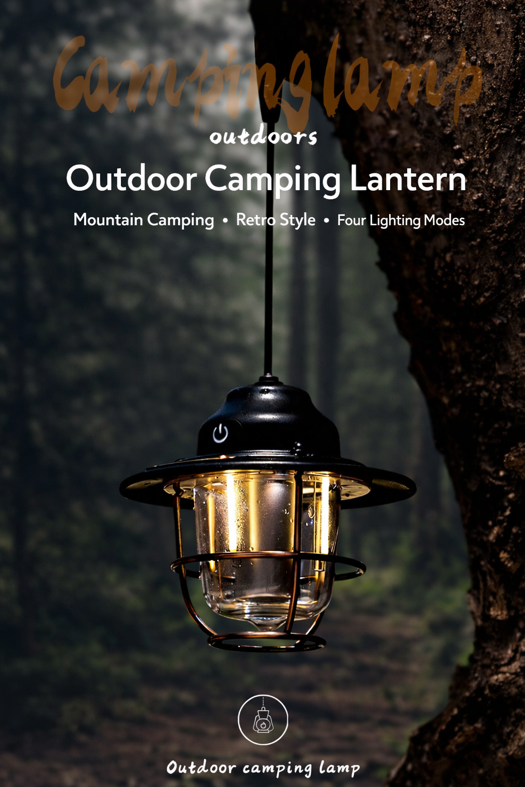 Vintage Rechargeable Camping Lantern USB Portable LED Light