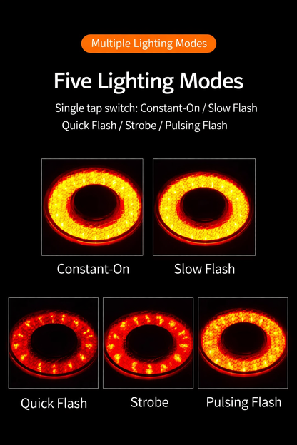 Brake Sensing Rechargeable Bike Tail Light