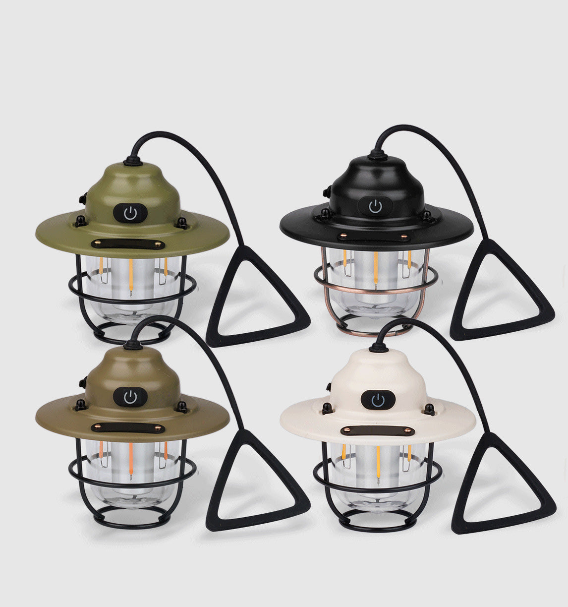 Vintage Rechargeable Camping Lantern USB Portable LED Light