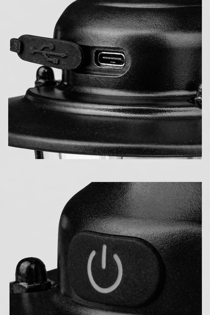 Vintage Rechargeable Camping Lantern USB Portable LED Light