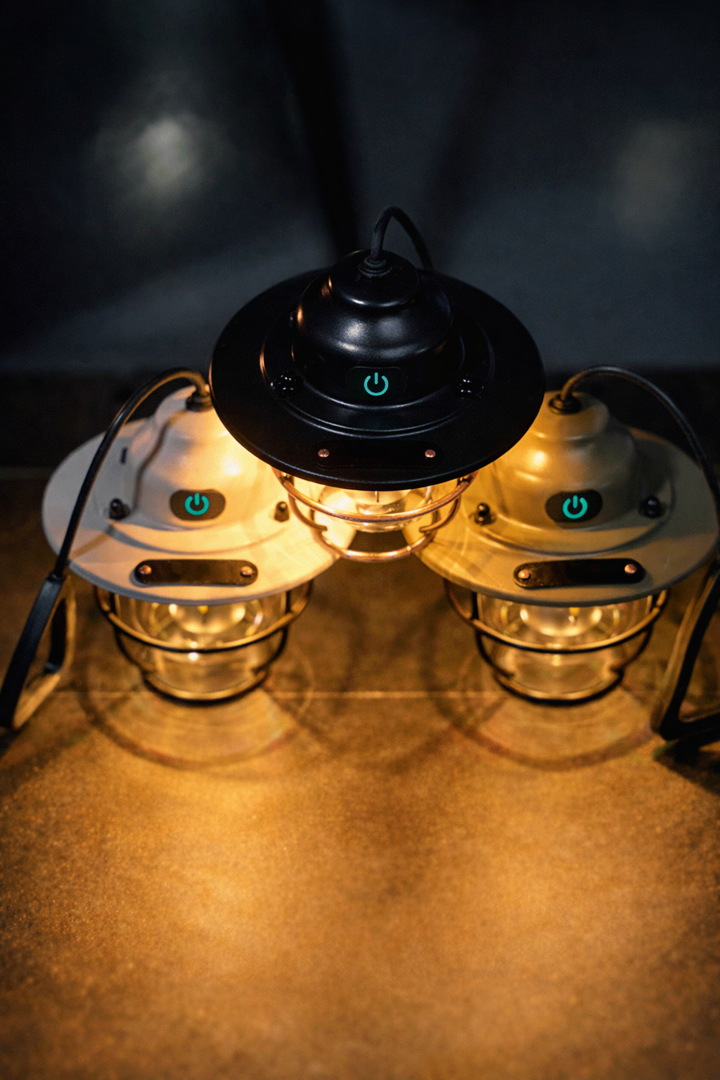 Vintage Rechargeable Camping Lantern USB Portable LED Light