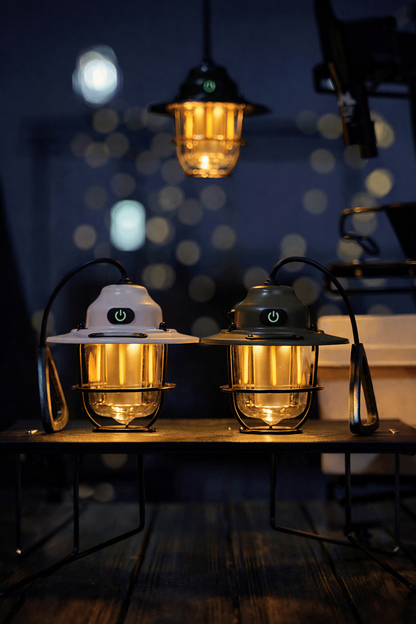 Vintage Rechargeable Camping Lantern USB Portable LED Light