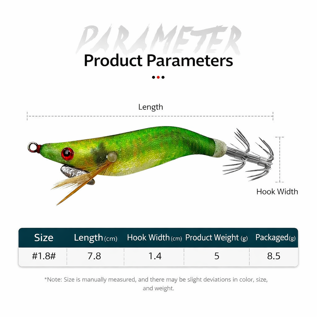 8PCS Luminous Squid Jig