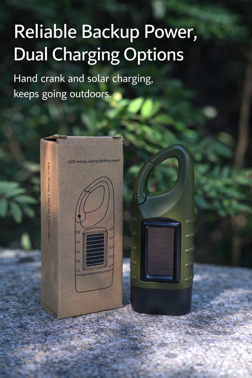 Solar Hand Crank Flashlight