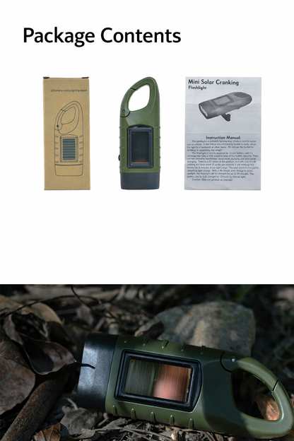 Solar Hand Crank Flashlight