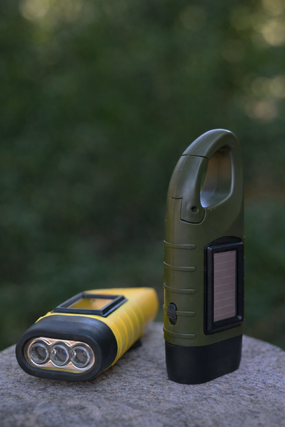 Solar Hand Crank Flashlight