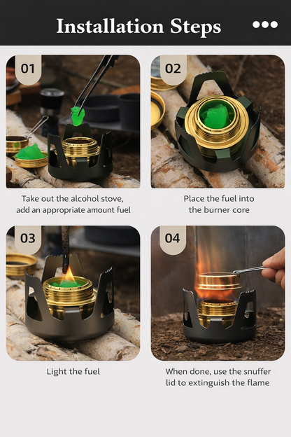 Portable Mini Alcohol Camping Stove